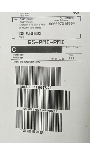 client of glow in the dark powder