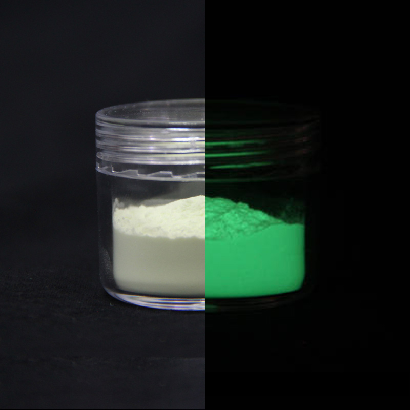 JPG-498 Regular Yellow Green Powder 20um Particle Size Long Effect Non-toxic Non-radioactive Glow Powder